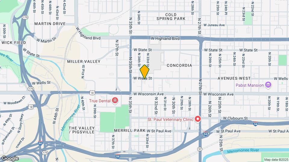 3313-3319 W Wells St Mapa y Detalles de la Ubicación