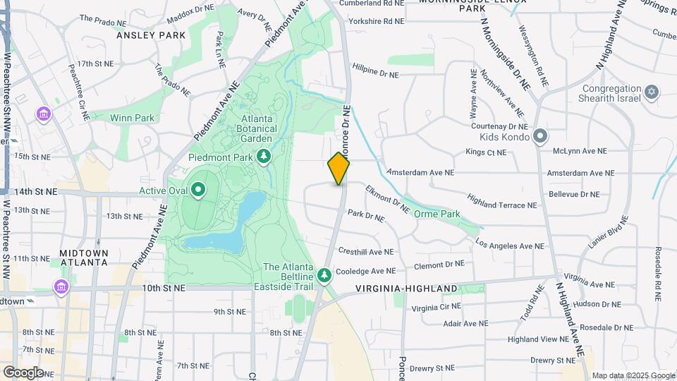 1170 Monroe Dr NE, Unit Apartment B Map and Location Details