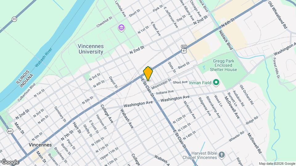 630 E Saint Clair St, Unit Apt #A Map and Location Details