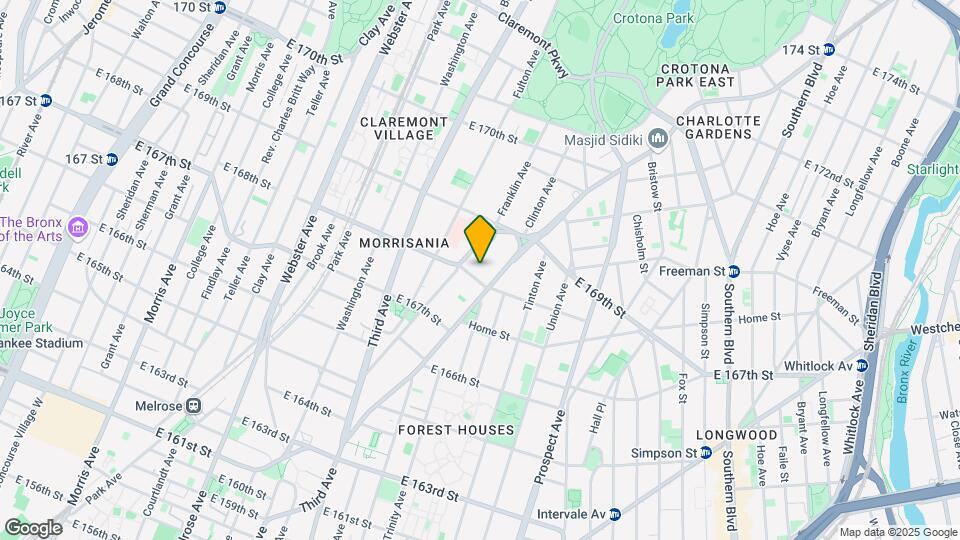 615 E 168th St Mapa y Detalles de la Ubicación