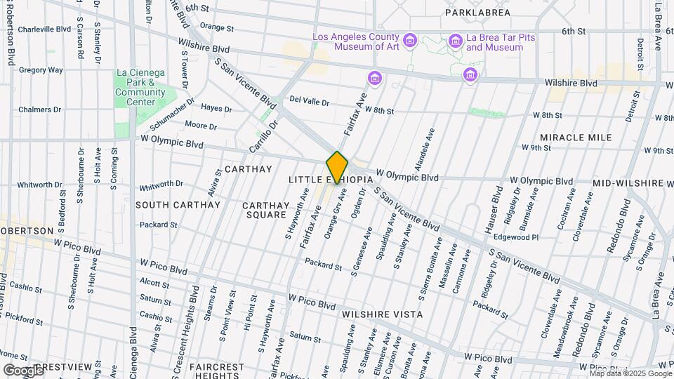 1043 S Orange Grove Ave Map and Location Details