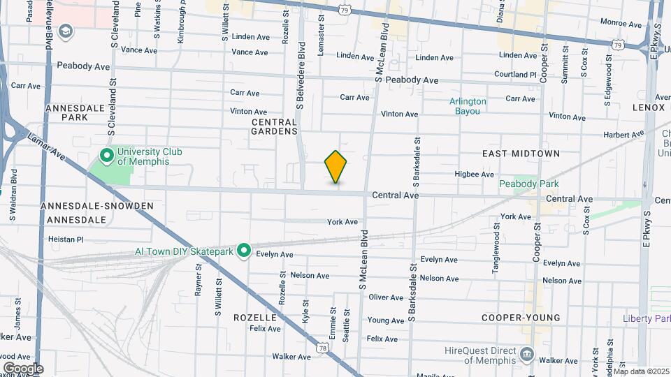 1764 Central Ave Map and Location Details