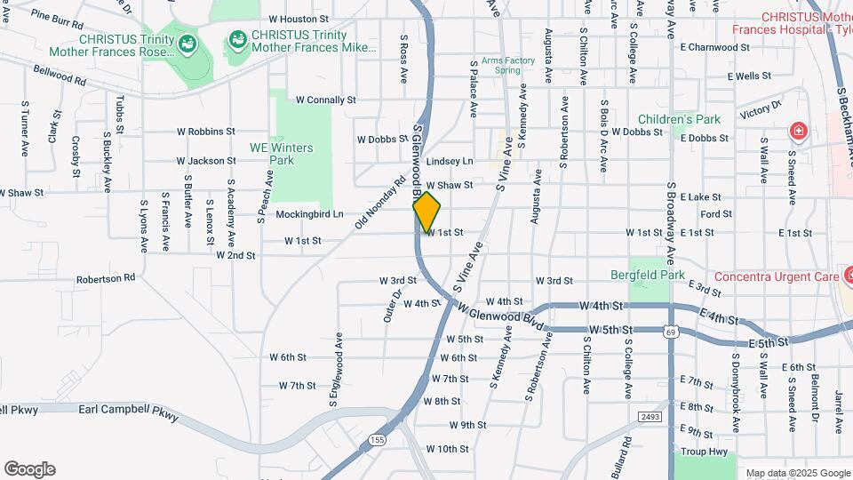 1306 S Glenwood Blvd Map and Location Details