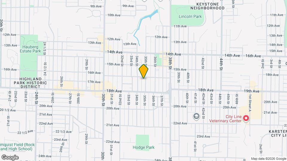 1612 35th St Map and Location Details