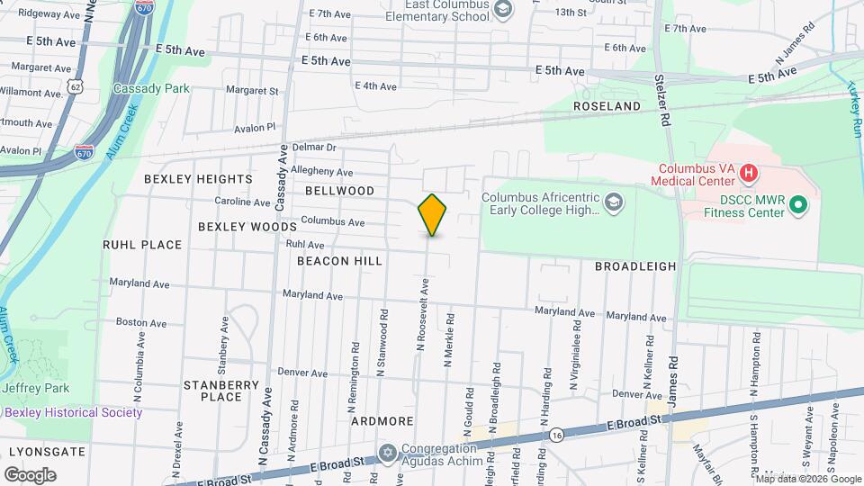 354 N Roosevelt Ave Mapa y Detalles de la Ubicación