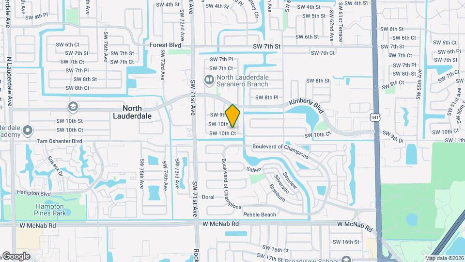 6731 SW 10th Ct Map and Location Details