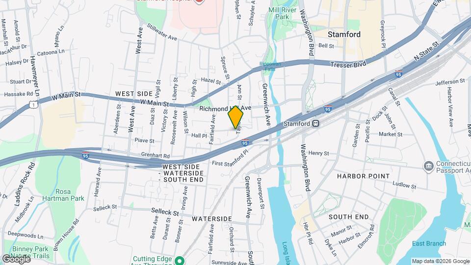 45-49 Taylor St, Stamford, Ct, stamford, Ct Mapa y Detalles de la Ubicación