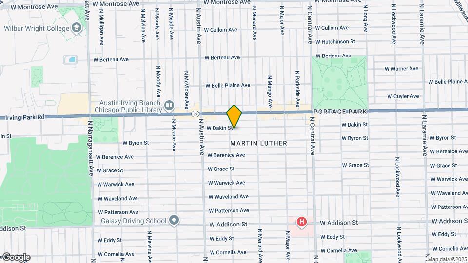 5853 W Dakin St Map and Location Details
