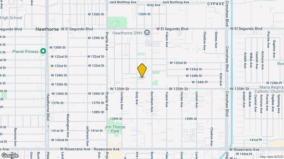 13426 Doty Ave Map and Location Details