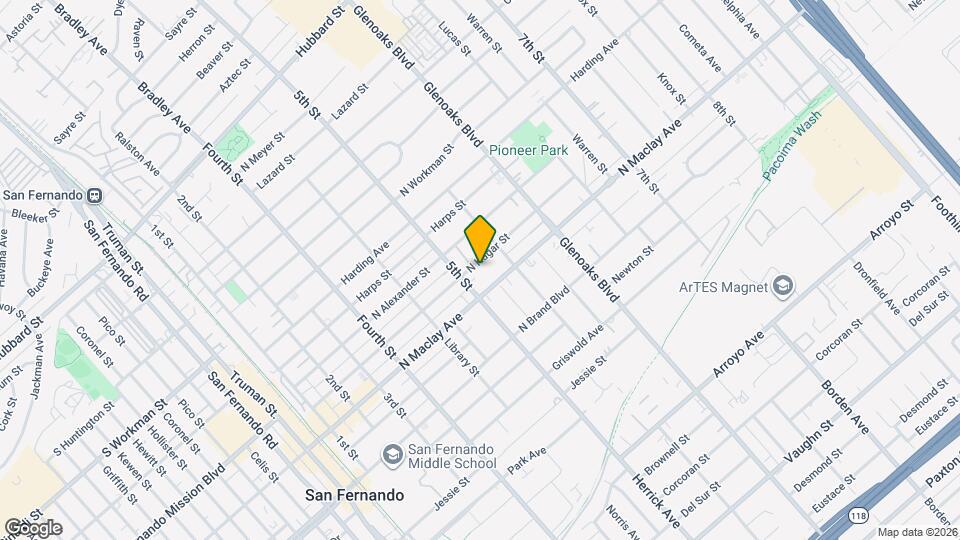 624 N Hagar St Map and Location Details