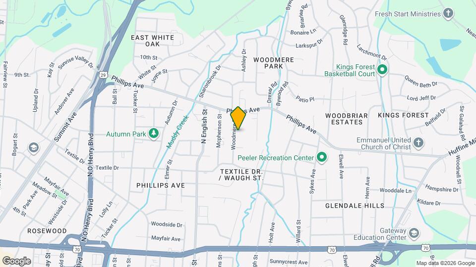 1506 Woodmere Dr Map and Location Details