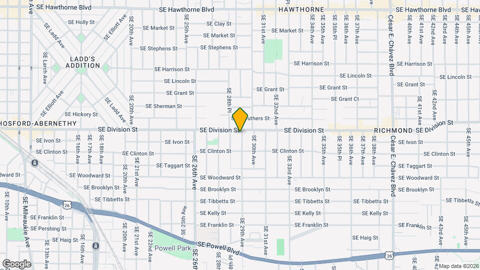 2515 SE 29th Ave, Unit Modern Condo: Division and 29th Map and Location Details