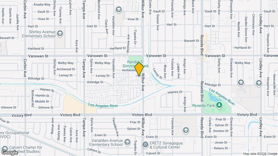 6641 Wilbur Ave Map and Location Details