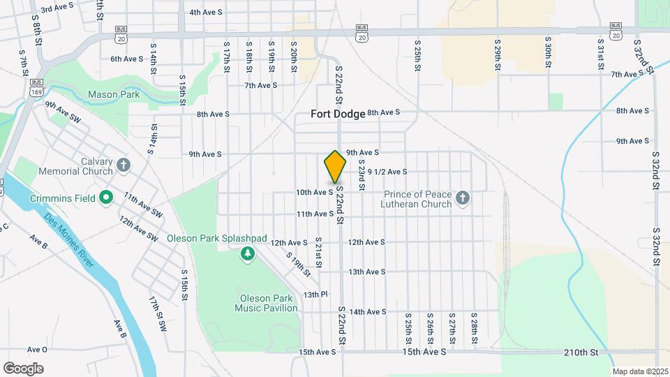 952 S 22nd St Map and Location Details