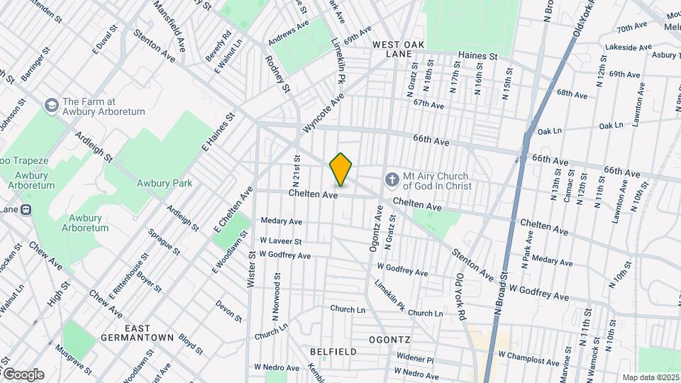 2029 Chelten Ave Mapa y Detalles de la Ubicación
