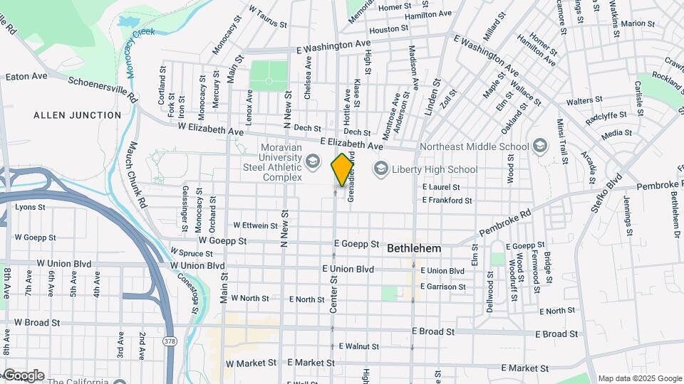 1030 Center St Map and Location Details