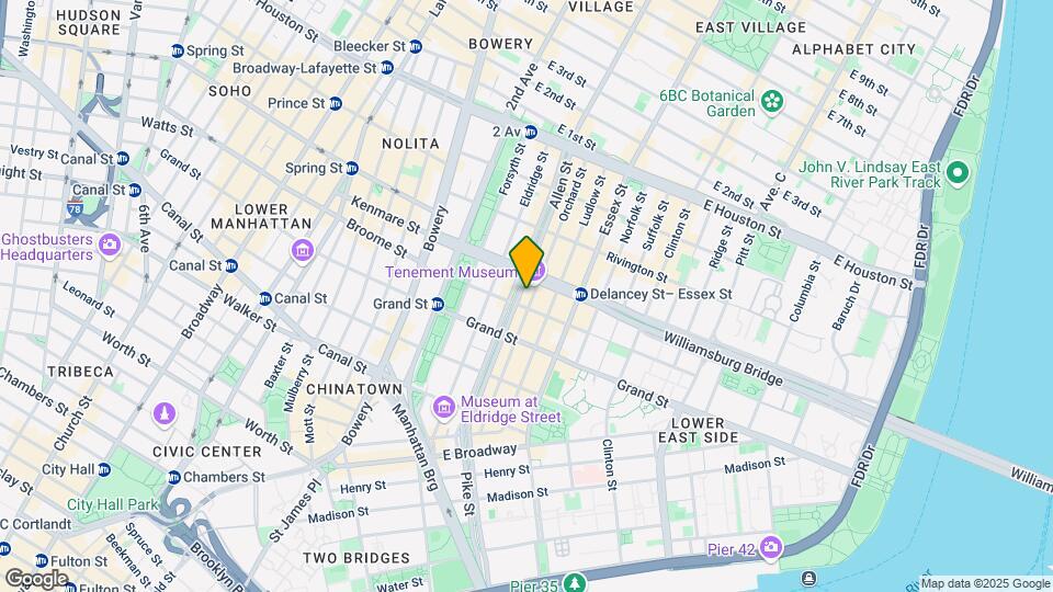 95 Orchard St Mapa y Detalles de la Ubicación