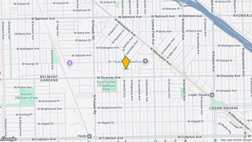 2825 N Hamlin Ave, Unit #1 Map and Location Details