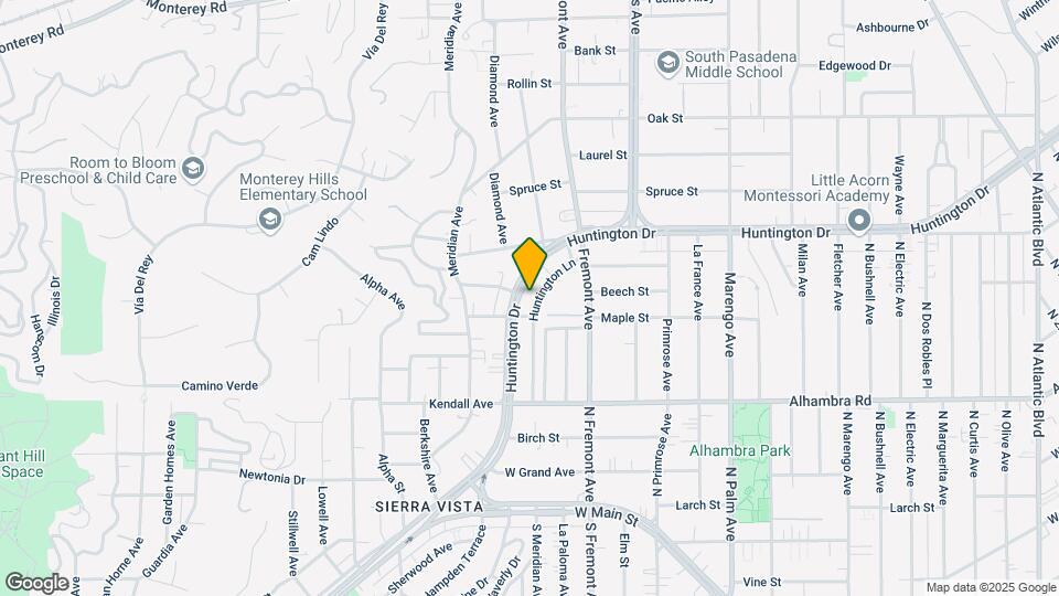 1221 Huntington Dr Map and Location Details