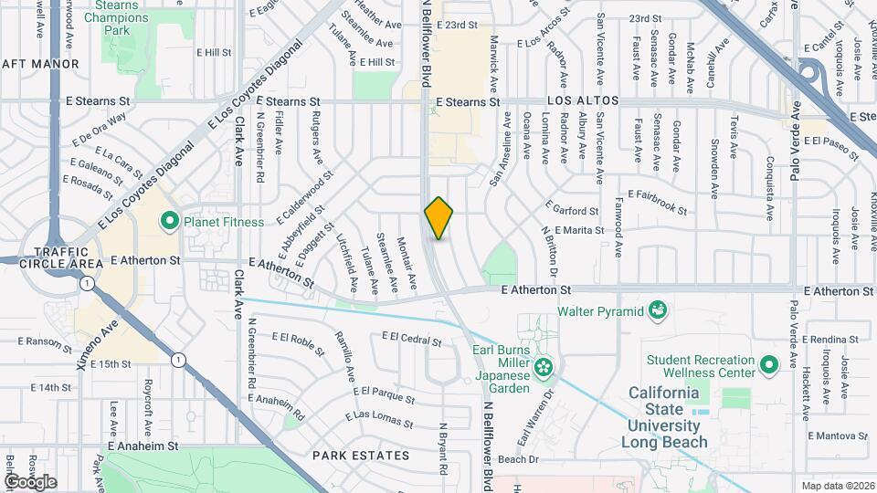 1900 N Bellflower Blvd Map and Location Details