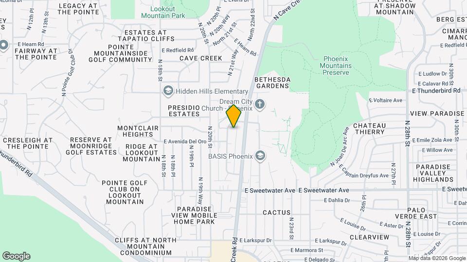 13415 North 21st Pl, Unit 2 Map and Location Details