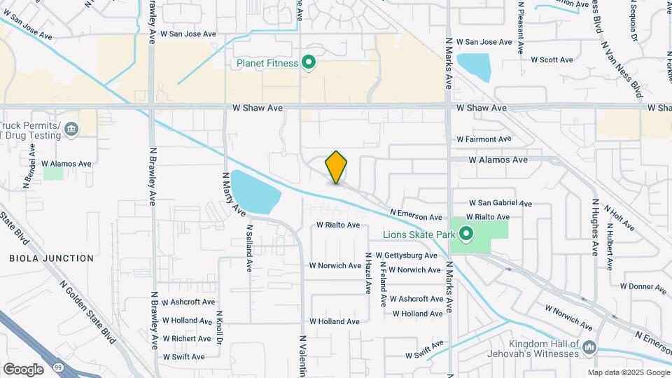 4599 N Emerson Ave Map and Location Details