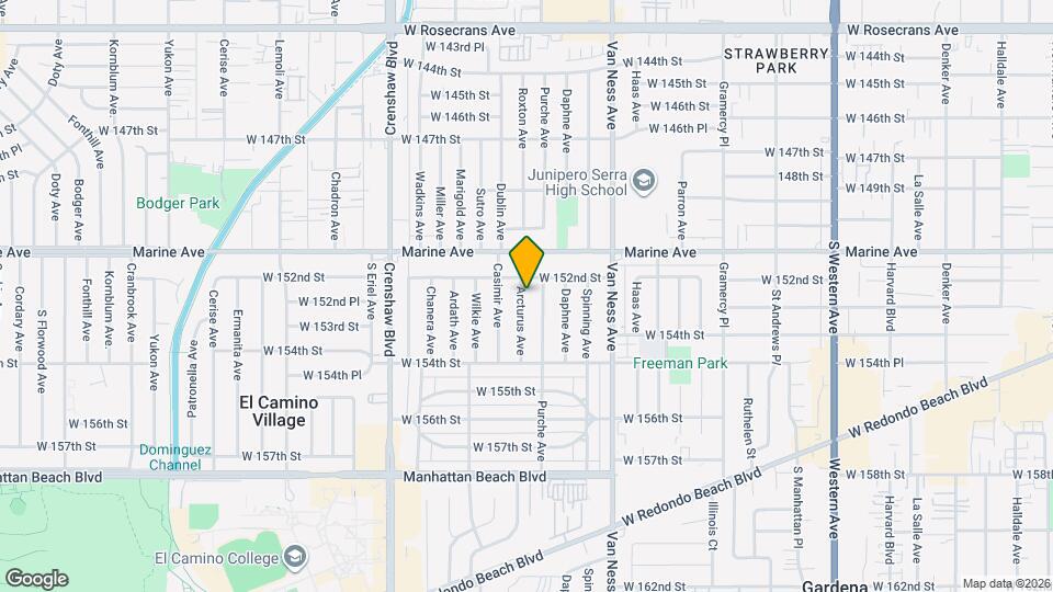 15216 Arcturus Ave Mapa y Detalles de la Ubicación