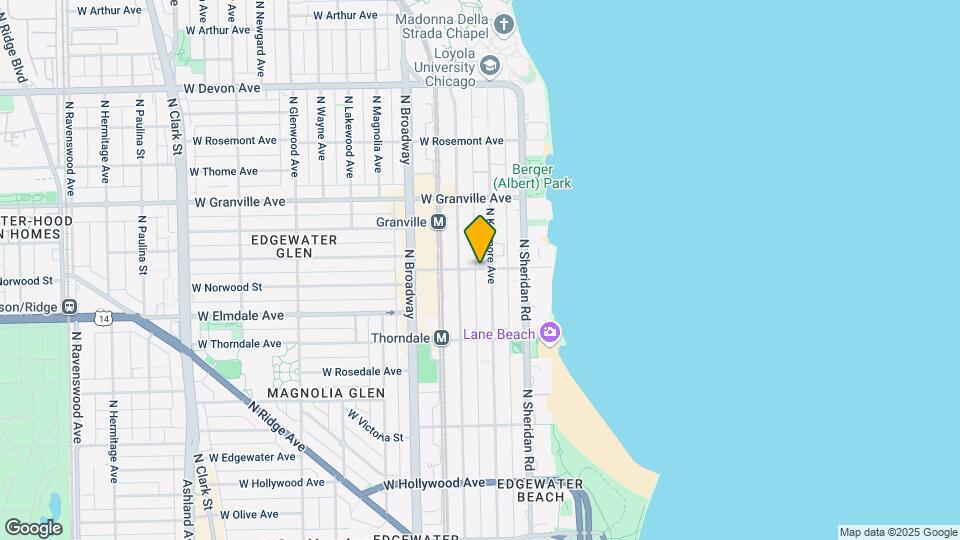 1058 W Glenlake Ave, Unit 1 Map and Location Details