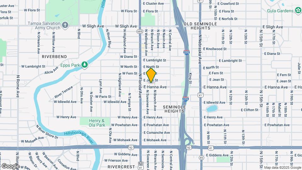 206 E Hanna Ave Mapa y Detalles de la Ubicación