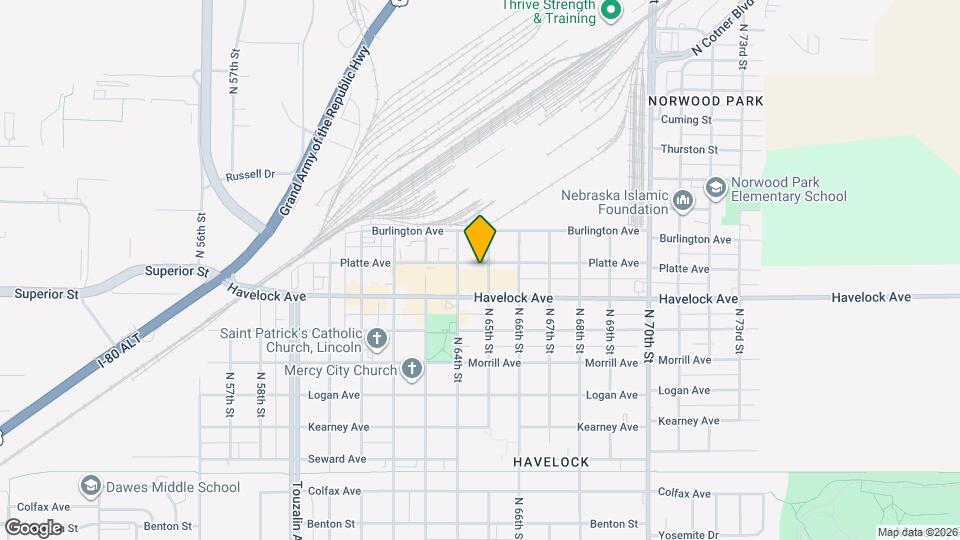 6433 Platte Ave Map and Location Details