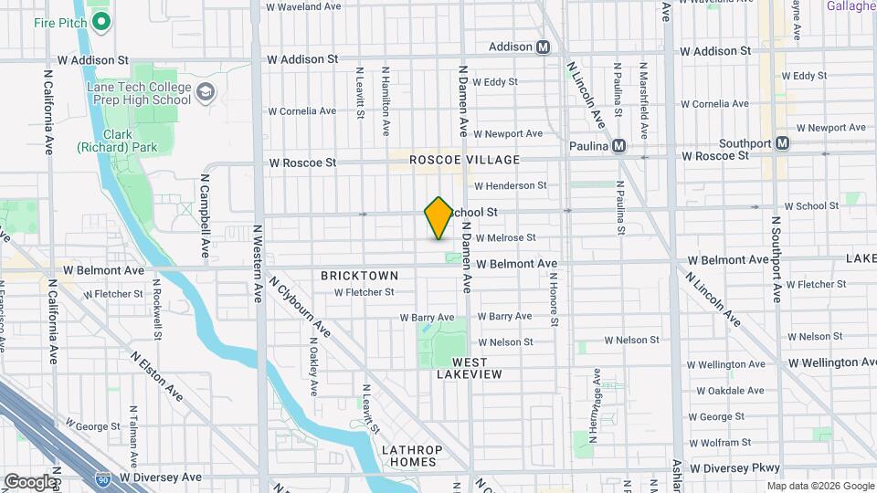 2033 W Melrose St, Unit Garden Map and Location Details