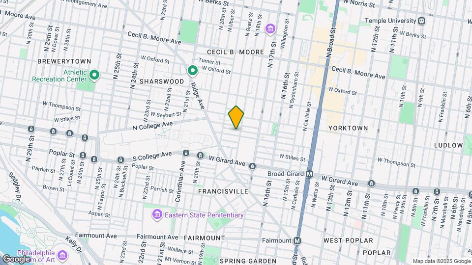 1809 W Thompson St Map and Location Details