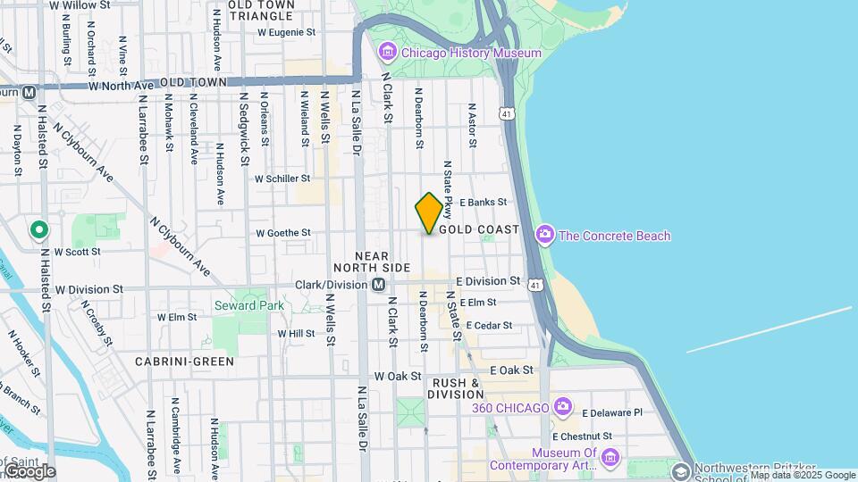 1225 N Dearborn St Map and Location Details