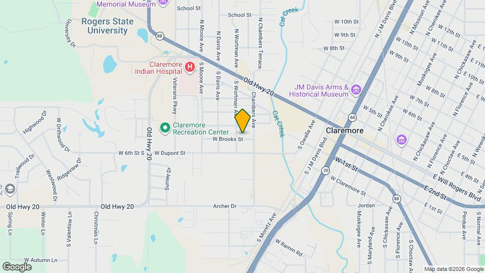 1222 W Brooks St Map and Location Details