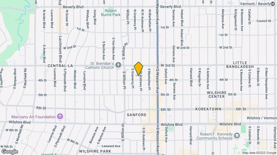 351 S St Andrews Pl Map and Location Details