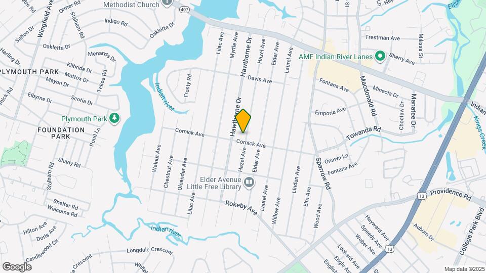 1327 Hazel Ave Map and Location Details