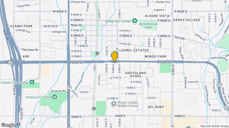 268 E 9000 S, Unit Basement Apt Map and Location Details