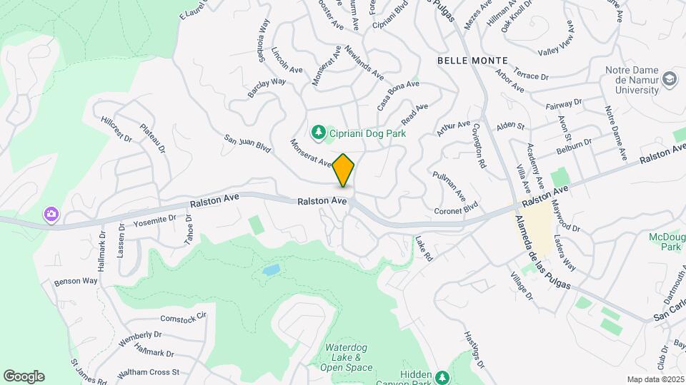 2504 Ralston Ave Map and Location Details