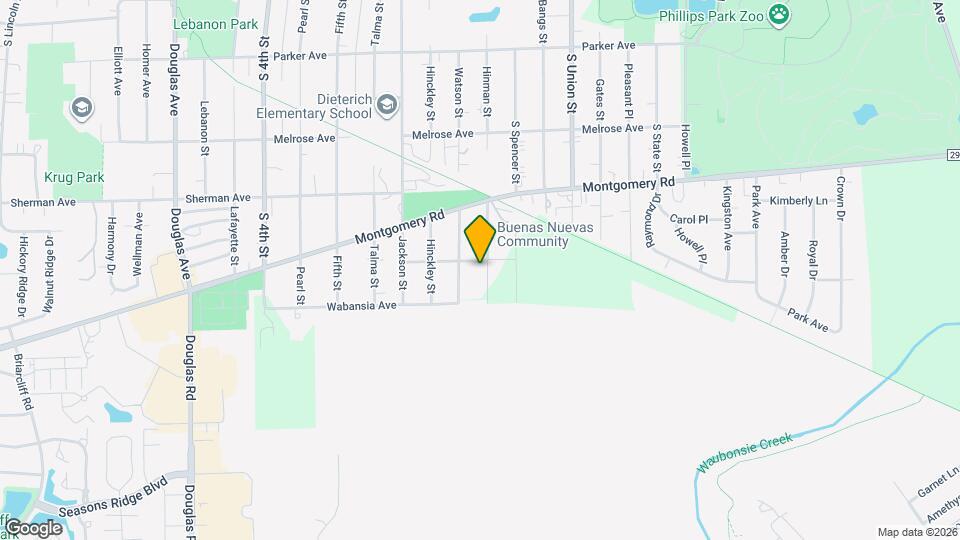 1369 Hinman St Map and Location Details