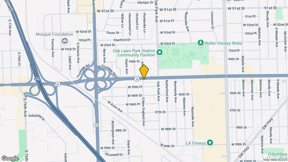 6837 W 95th St Map and Location Details