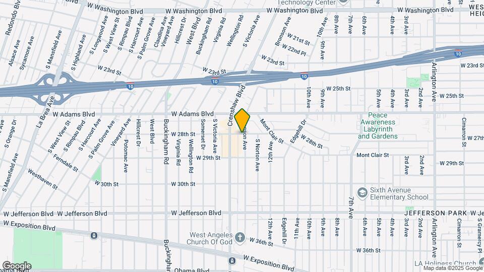 2801 S Bronson Ave Mapa y Detalles de la Ubicación