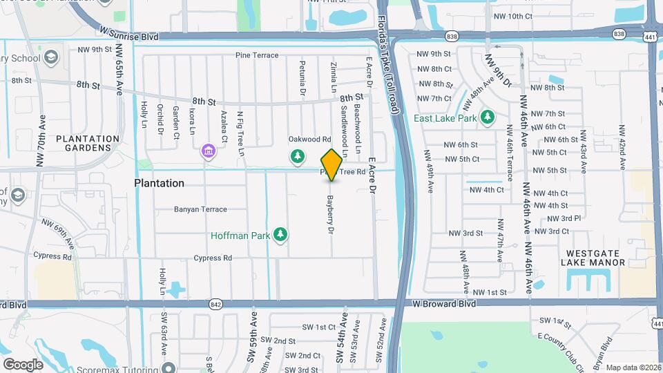 416 Bayberry Dr Map and Location Details