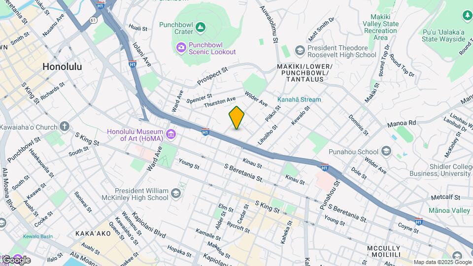 1130 Lunalilo St Mapa y Detalles de la Ubicación