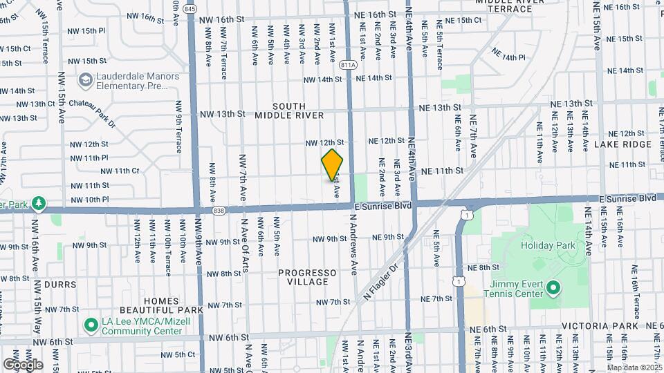 1029 NW 1st Ave Map and Location Details