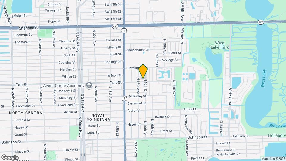 1629 Taft St Map and Location Details