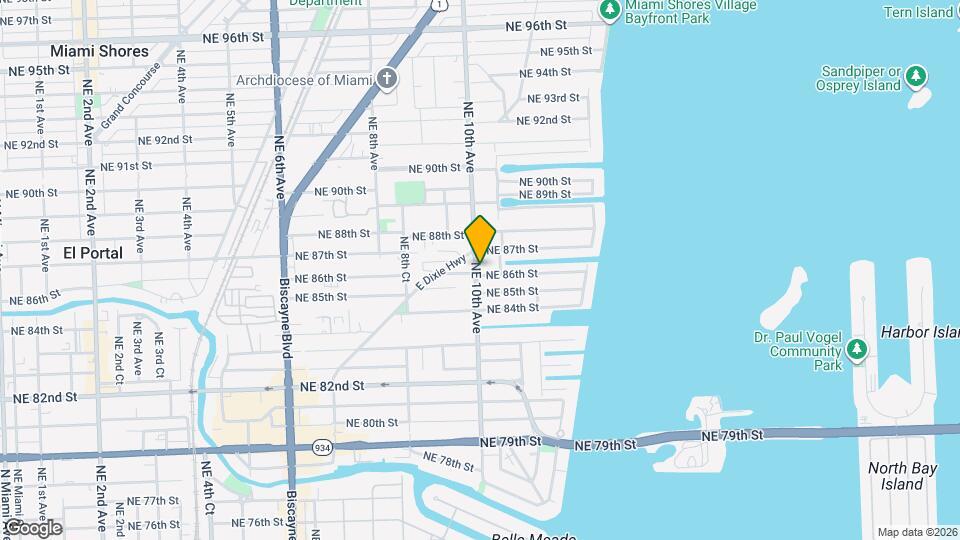 1001 NE 86th St Mapa y Detalles de la Ubicación