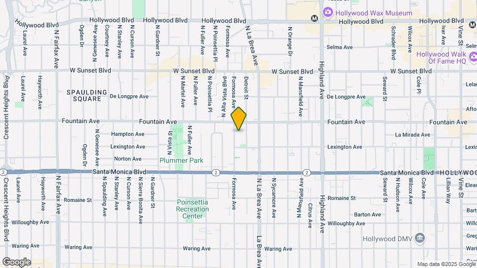 1234 N Formosa Ave Map and Location Details