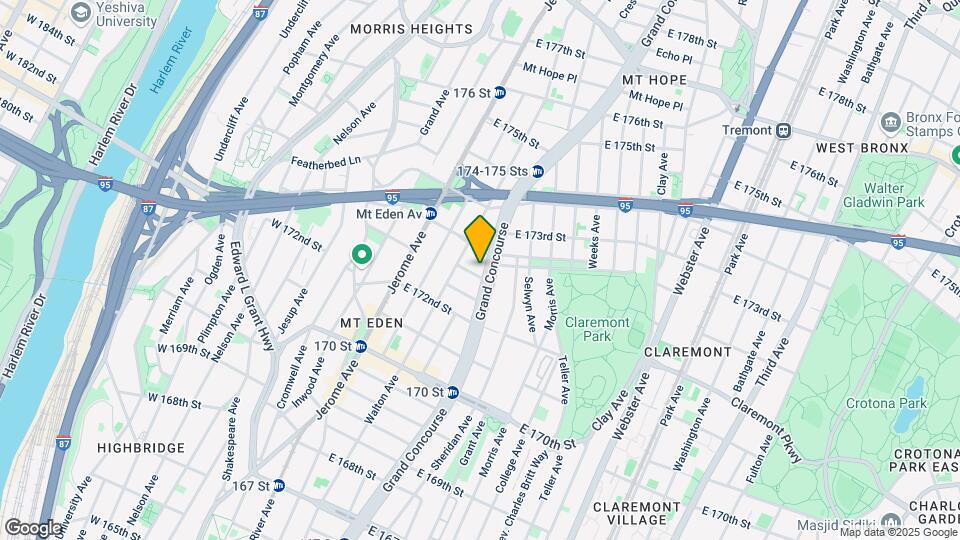 1565 Grand Concourse Mapa y Detalles de la Ubicación