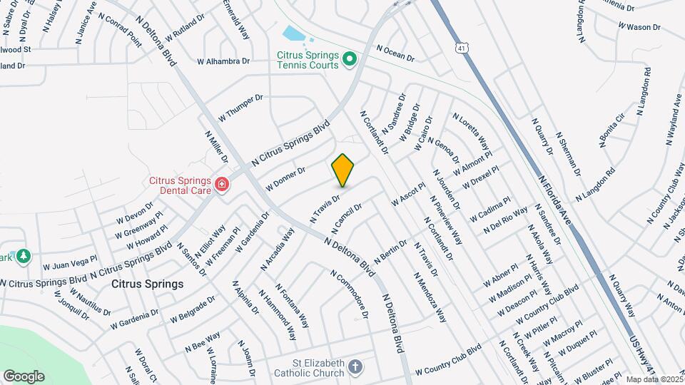 9539 N Travis Dr Map and Location Details