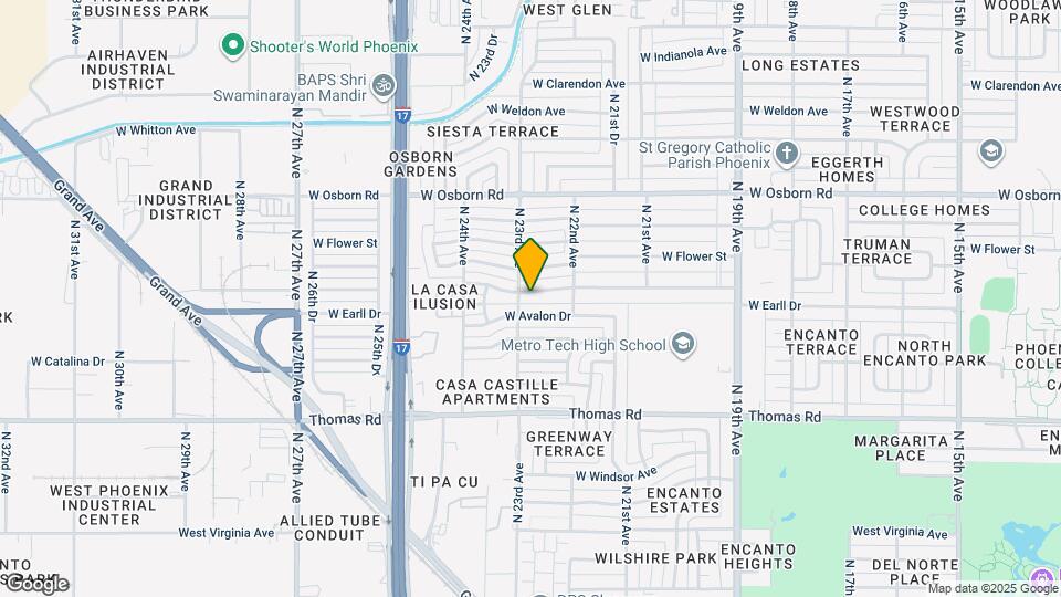 2239 W Earll Dr Map and Location Details